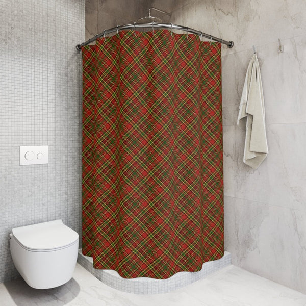 *NEW* Washable Water Resistant Plaid Shower Curtain - 'Castle Arnott'