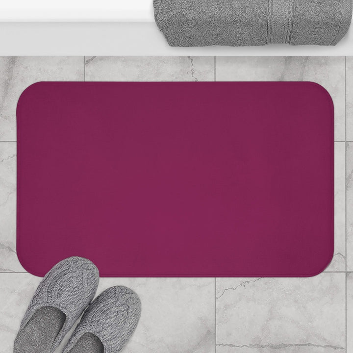 purple bath mat