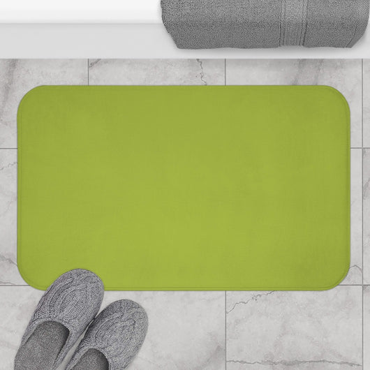 ultrasoft green bath mat to match Hope and Booth shower curtains