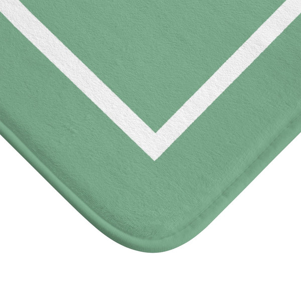 Luxurious-feel, ultrasoft washable green bath mat