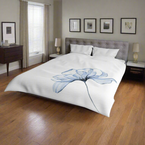 *NEW* Handpainted Watercolor Duvet Cover  - single flower