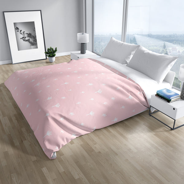 Ultrasoft Lightweight Silky Smooth - Pink & White Floral Duvet Cover