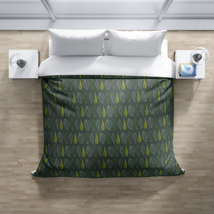 green-leaf-design-duvet-cover