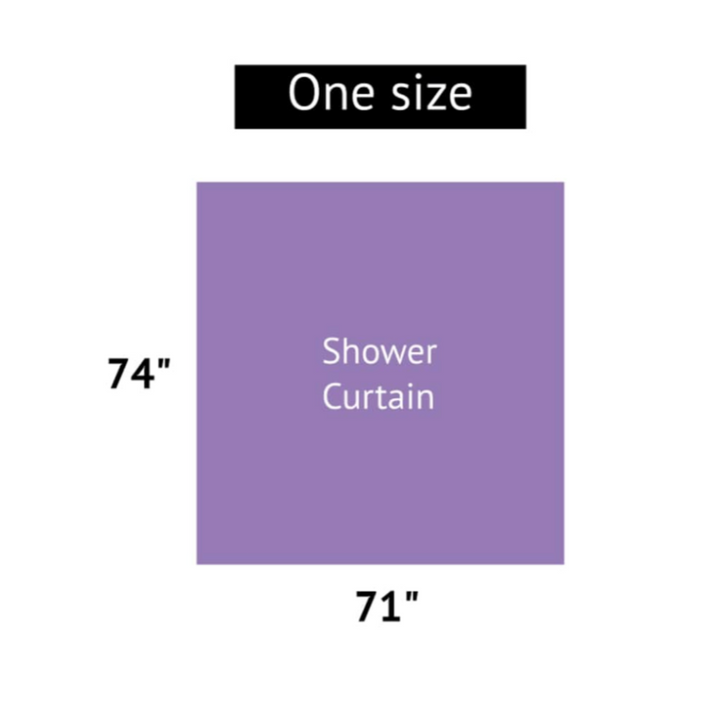 Image showing shower curtain size