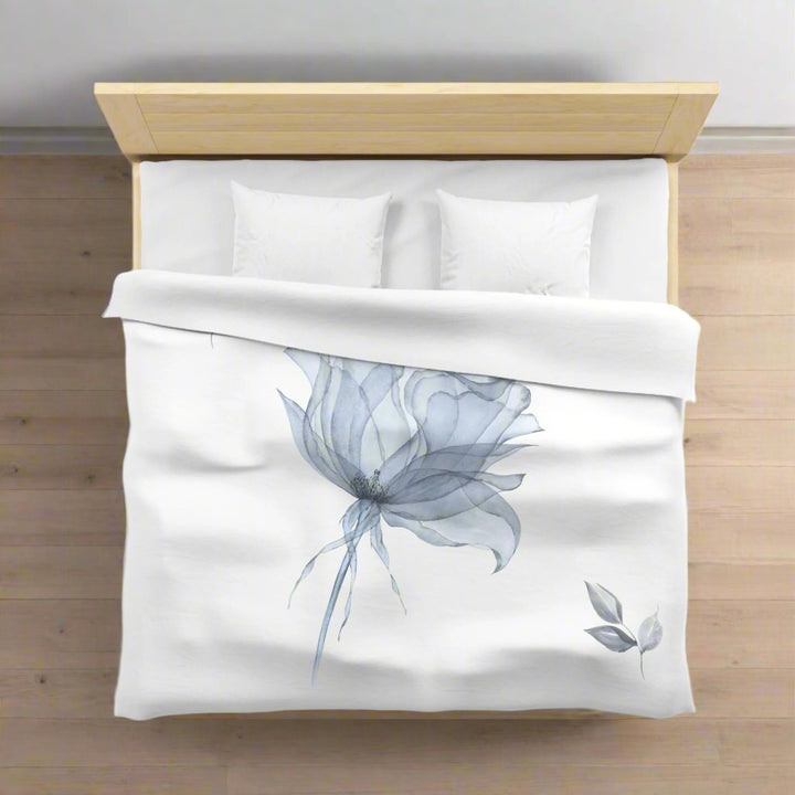 king size duvet cover with elegant handpainted floral design