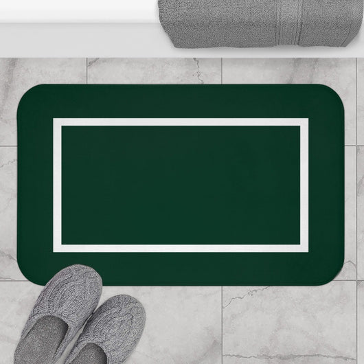 dark green bath mat