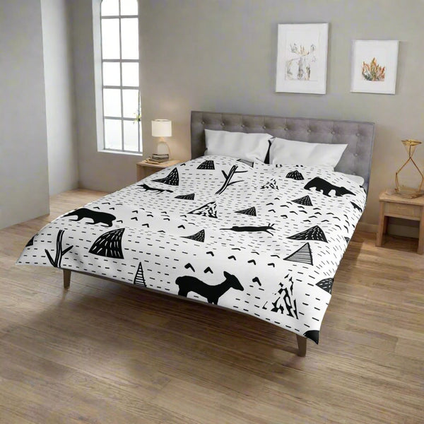 *NEW* Black And White Duvet Cover - Animals