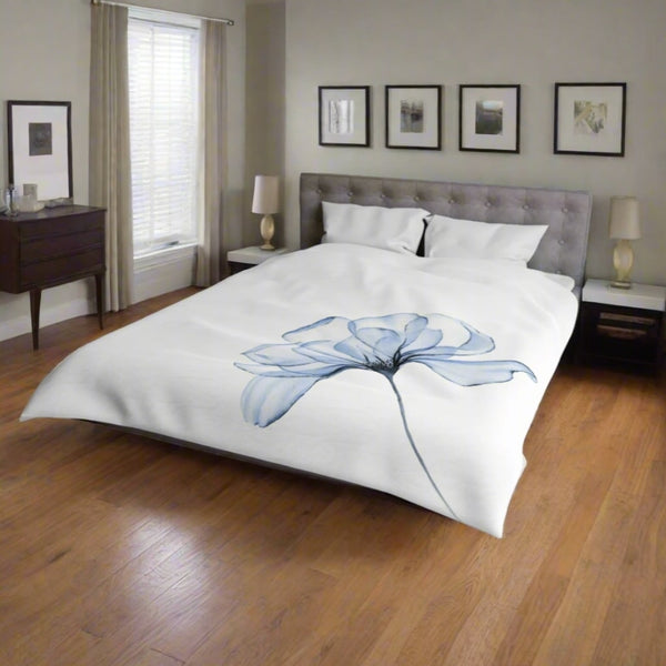 *NEW* Handpainted Watercolor Duvet Cover  - single flower