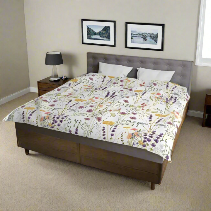 wildflowers duvet cover in a classic US bedroom