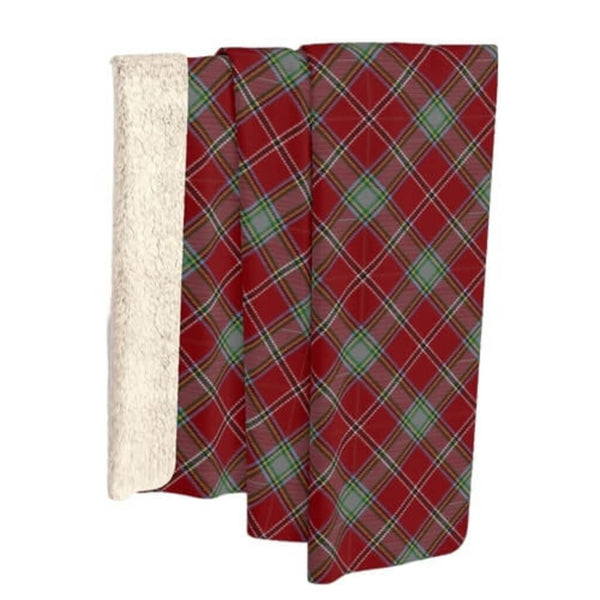 Unique Reversible Warm Cozy Lightweight Plaid Fleece Blanket - Highland Hills