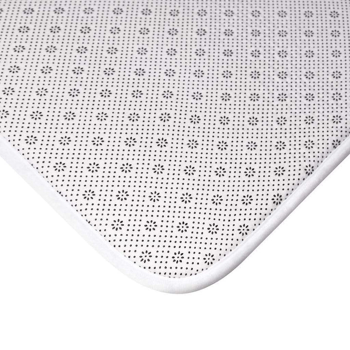 Blue and White Stonewall Bath Mat 34" × 21" 2403733017