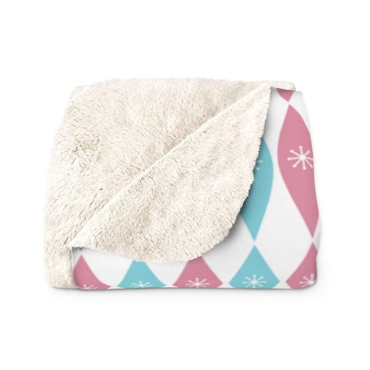 Dreams Pink and Blue Sherpa Fleece Blanket 50" × 60" 3542975303