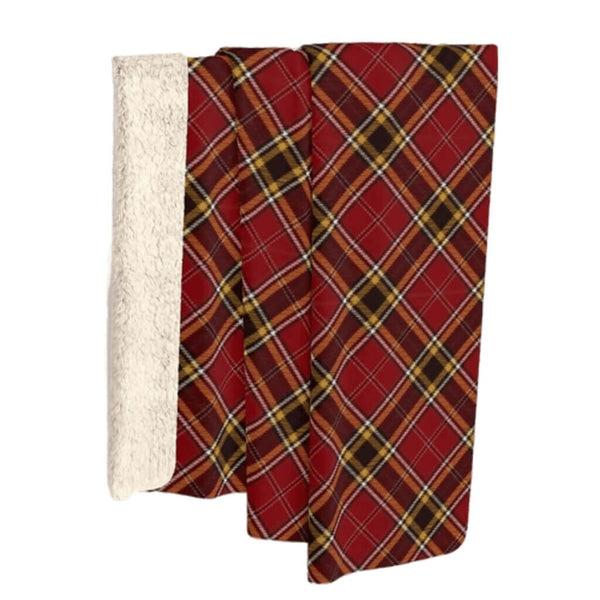 Unique Reversible Warm Cozy Lightweight Plaid Fleece Blanket - Glen Touradh